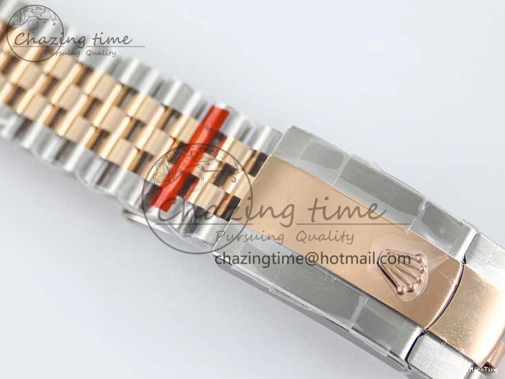 MiroTime 0310 Tailored DateJust 41 126331 SS RG TWF 1:1 Best Edition 904L Steel Gray Dial Green Roman on SS RG Jubilee Bracelet VR 2450